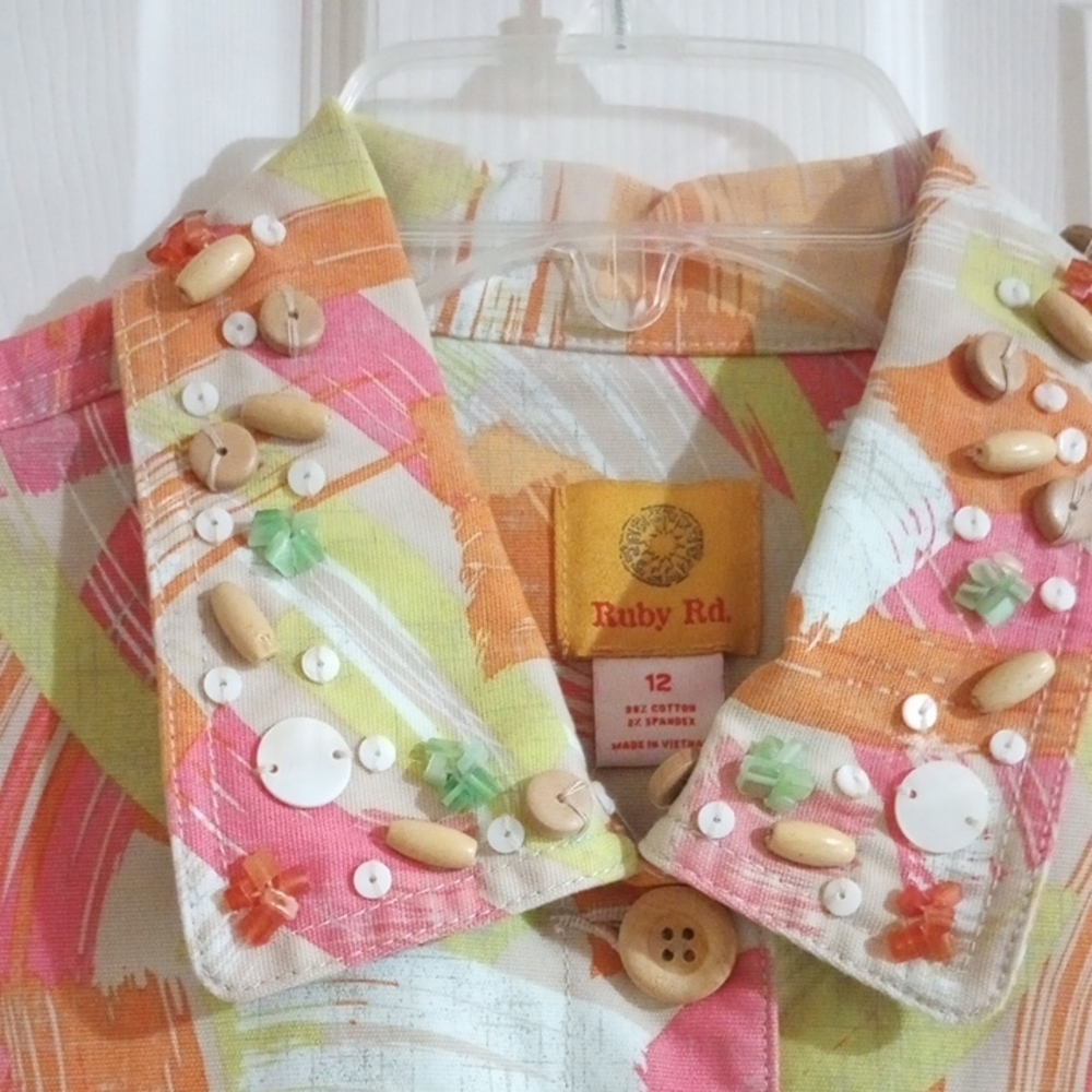 Ruby Rd. Multicolor Abstract Blazer - Picture 3 of 5